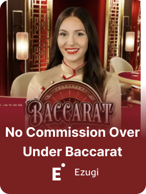No Commission Over Under Baccarat Live Casino game on K1 Game