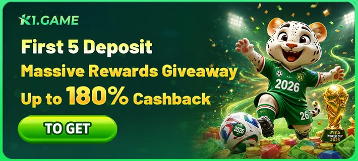 First 5 Deposit Rewards promotion banner
